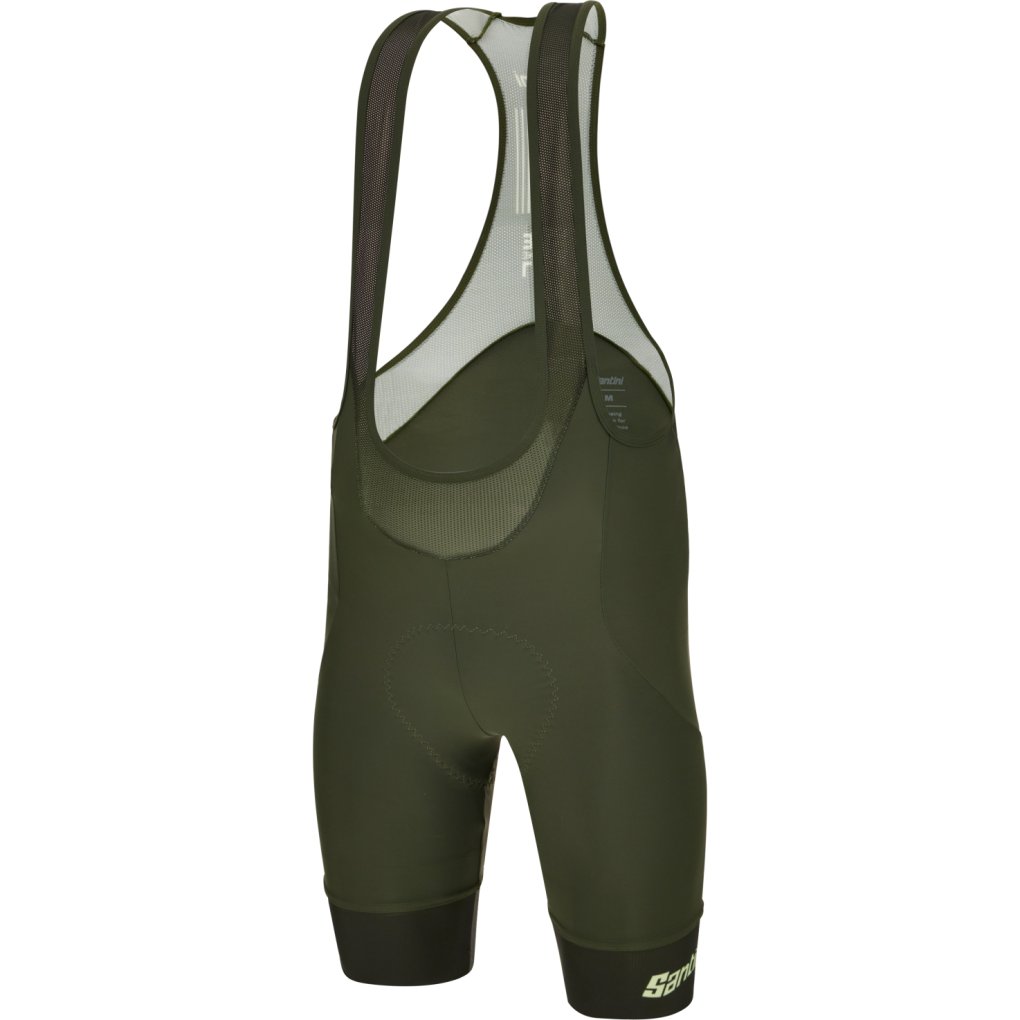 Santini Liege Bastogne Liege Cycling Bib Shorts Men RE1075FB24LBL - verde militare VM