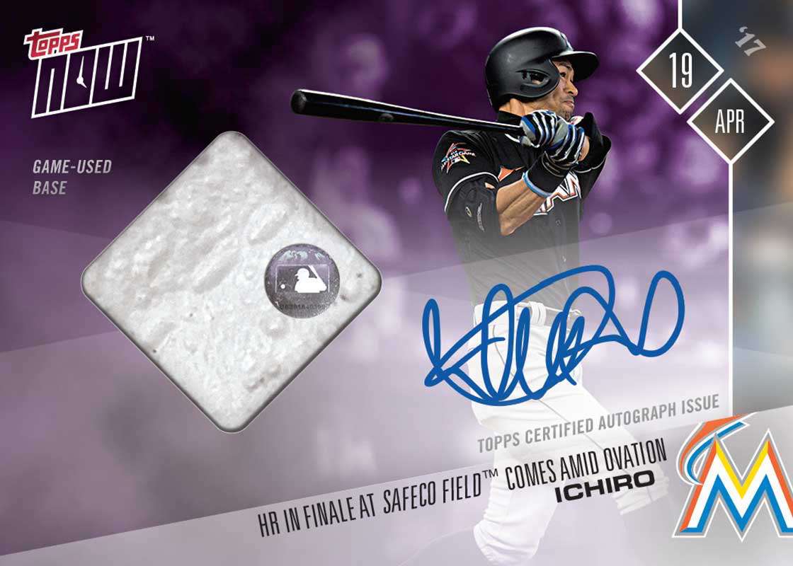 On-Card Auto Relic # to 25 - Ichiro's HR In Safeco Field Finale - TOPPS NOW®