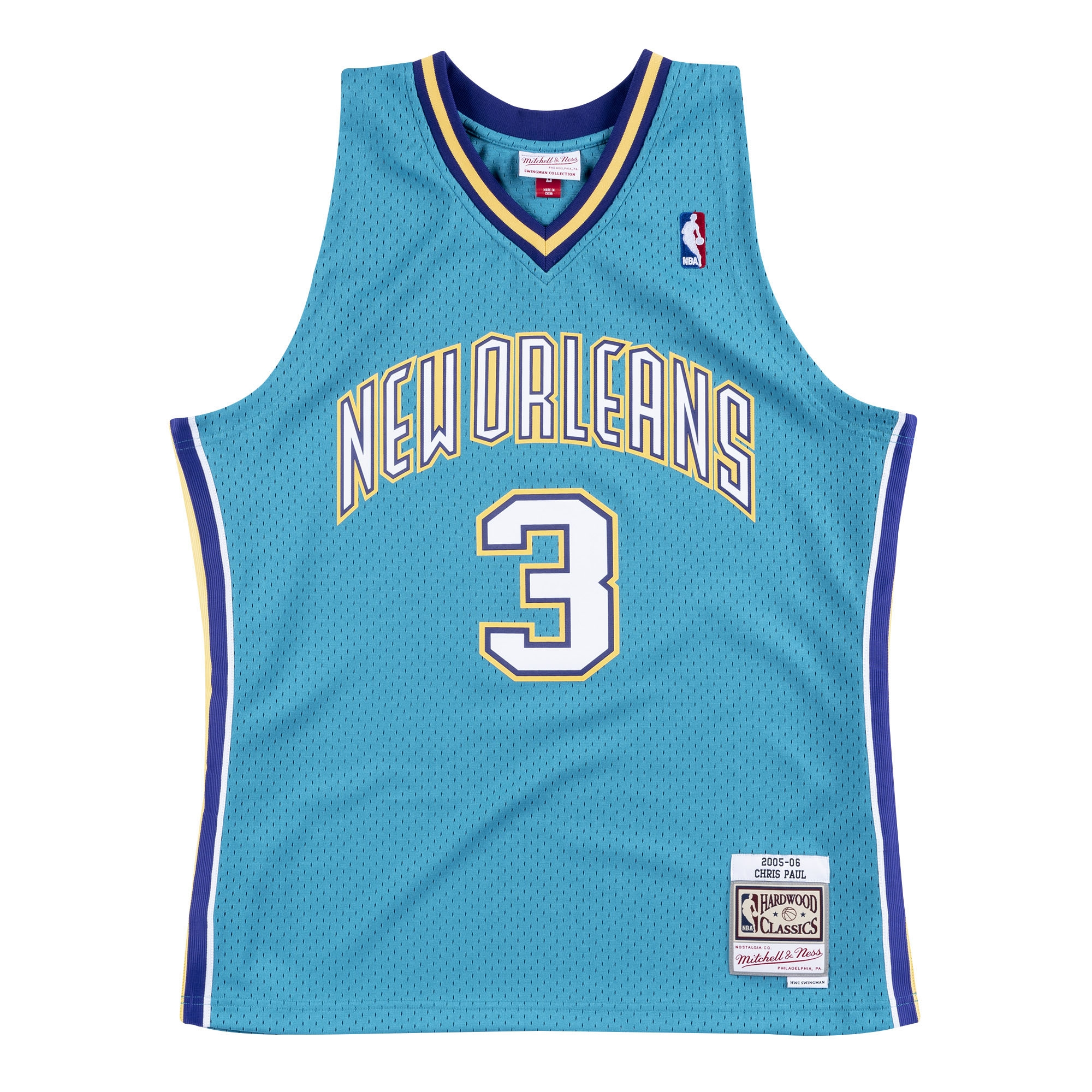 Chris Paul #3 New Orleans Hornets 2005-06 Mitchell & Ness Swingman NBA Jersey Teal
