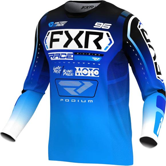 FXR PODIUM MX 25 2026 cross jersey - White / BlueRef: FXR0834