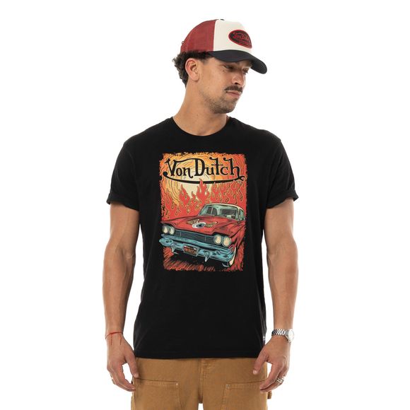Short sleeve t -shirt Von Dutch flame - blackRef: VDH0355