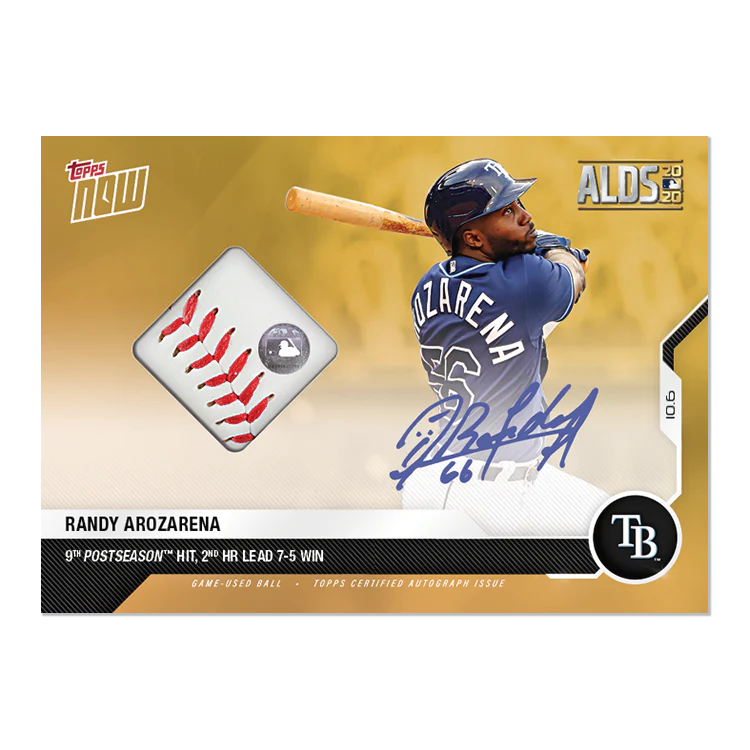 On-Card Auto-Relic # to 1 - Randy Arozarena - MLB TOPPS NOW® Card 374D