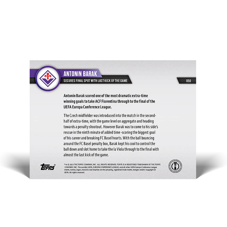 Topps UK - Secures final spot with last kick of the game - EL TOPPS NOW® Card #50