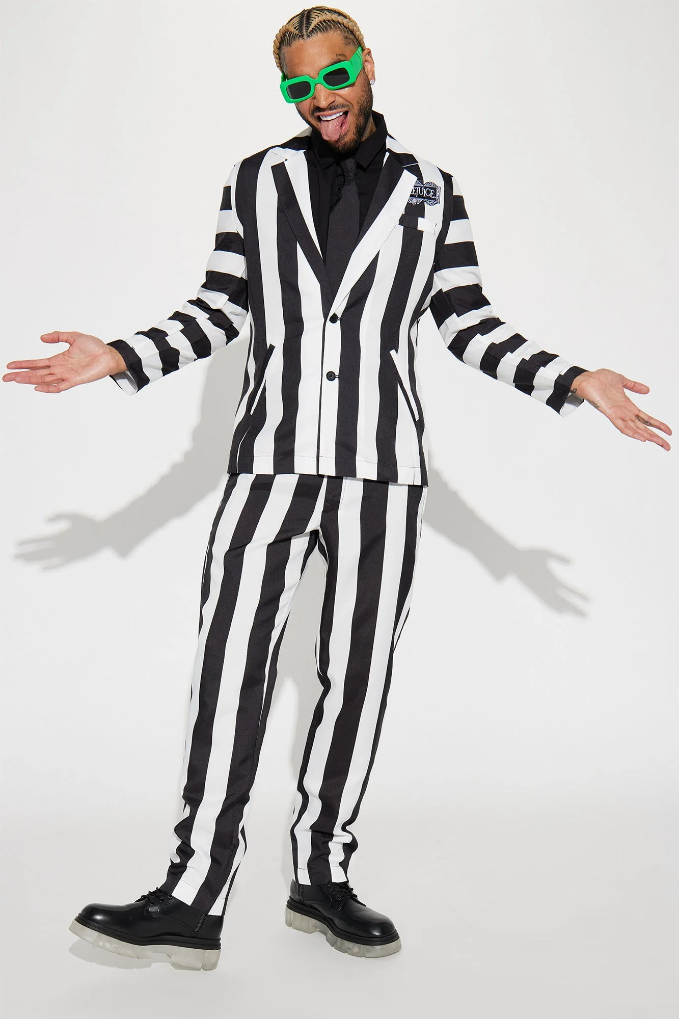 Bettlejuice 3 Piece Cosplay Suit - Black/White