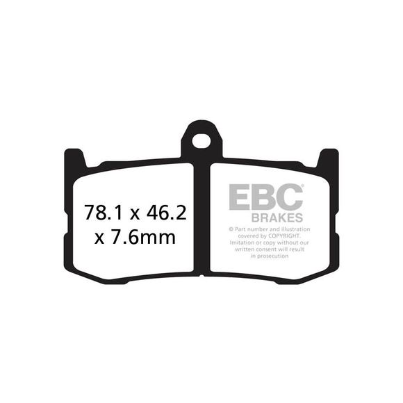 EBC Sinter Sintered Metal front brake padsRef: Fa491Hh / 17211506