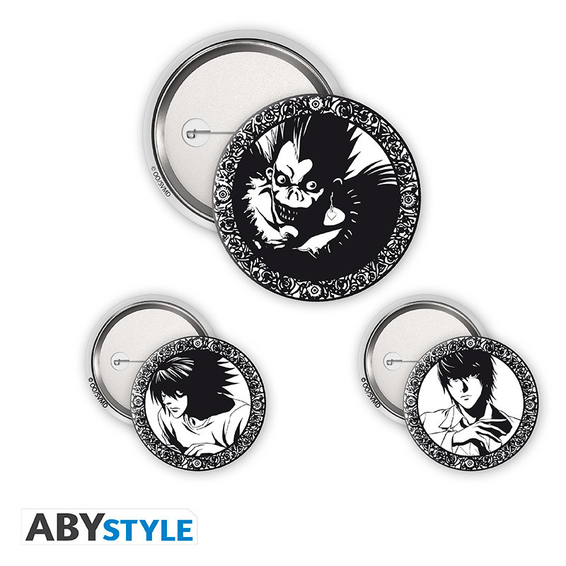 DEATH NOTE Badge Pack Light, L & Ryuk