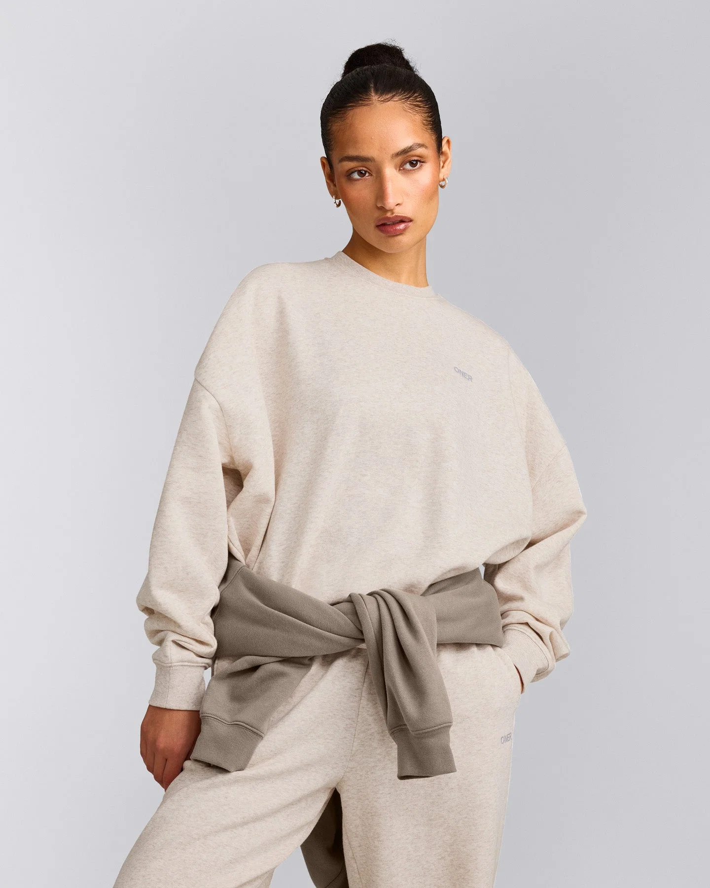 Foundations All Season Crew Neck Sweatshirt | Oat Marl