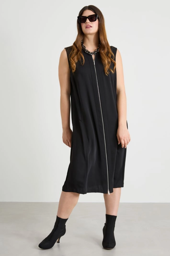 Lightweight cady dress - BLACK
