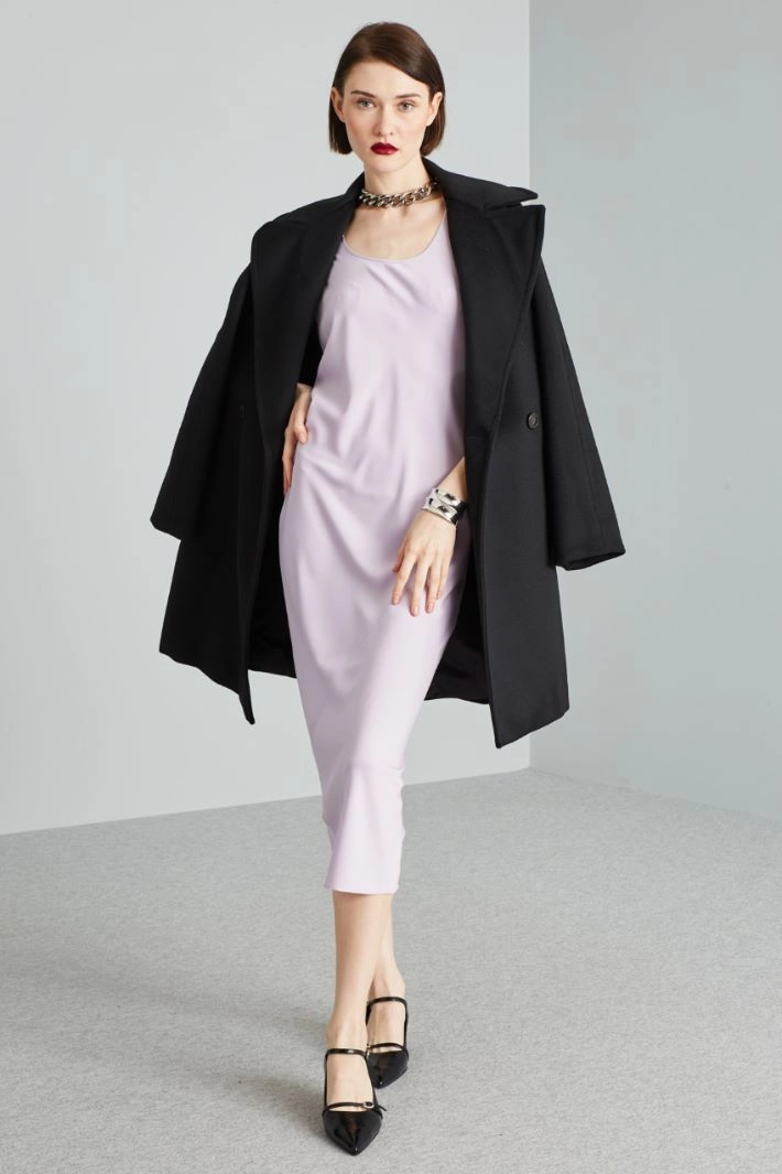 Stretch silk sleeveless dress - LILAC