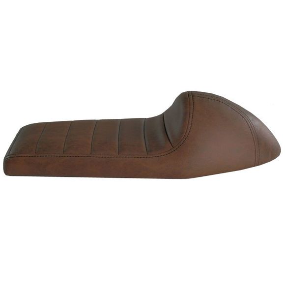 Brazoline Café Racer comfort saddle with covered backrest Universal - BrownRef: Cscr1Fc