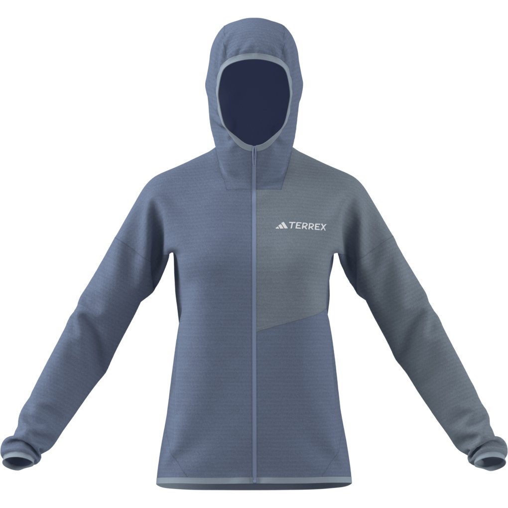 adidas TERREX Xperior CLIMAWARM Light Hooded Fleece Jacket Women - global blue KB4539