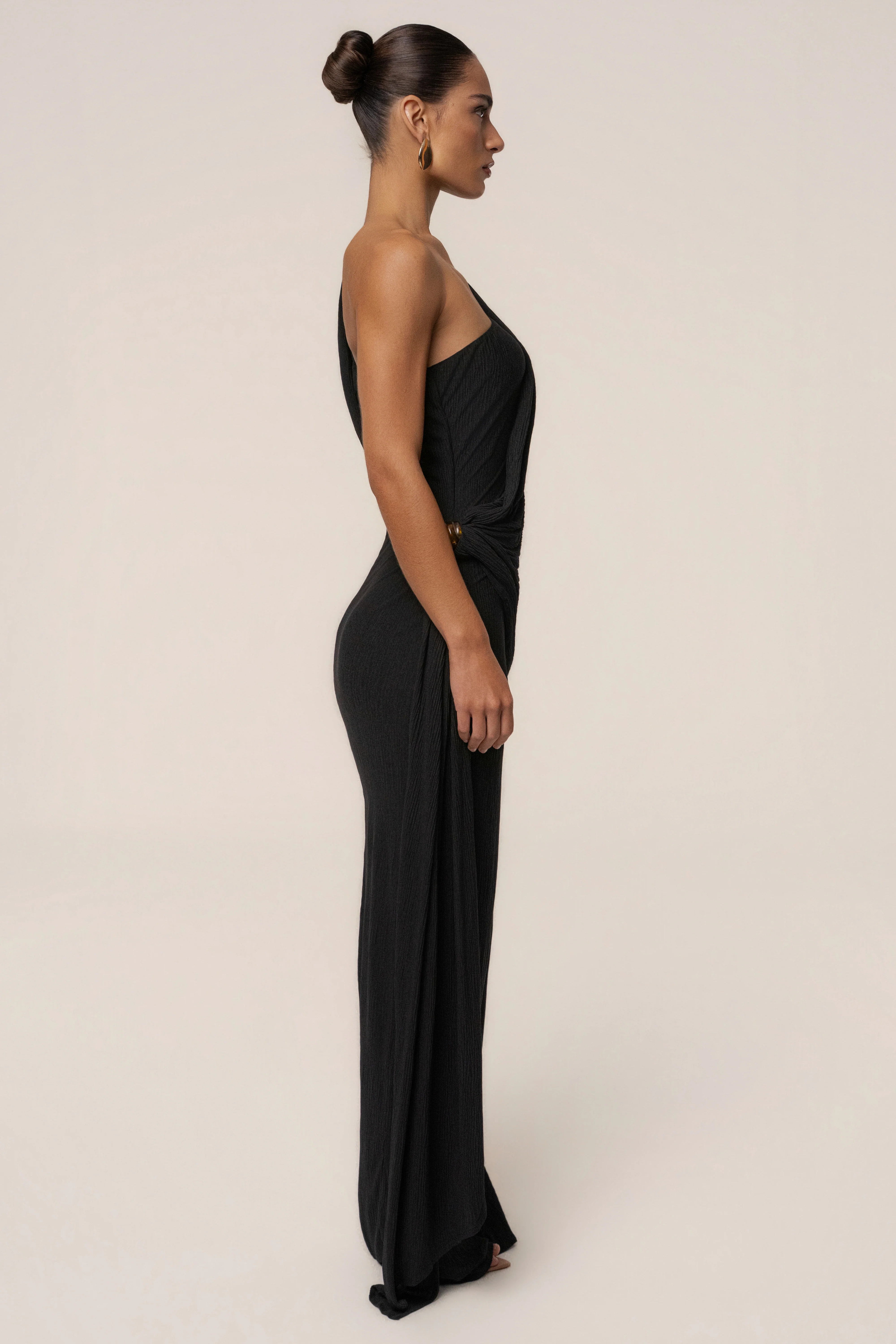 Black Rich Mocha Wrap Dress