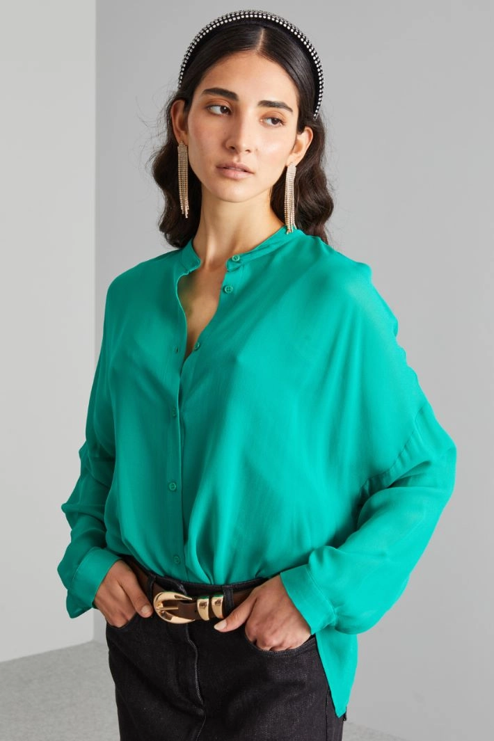 Georgette shirt - EMERALD GREEN