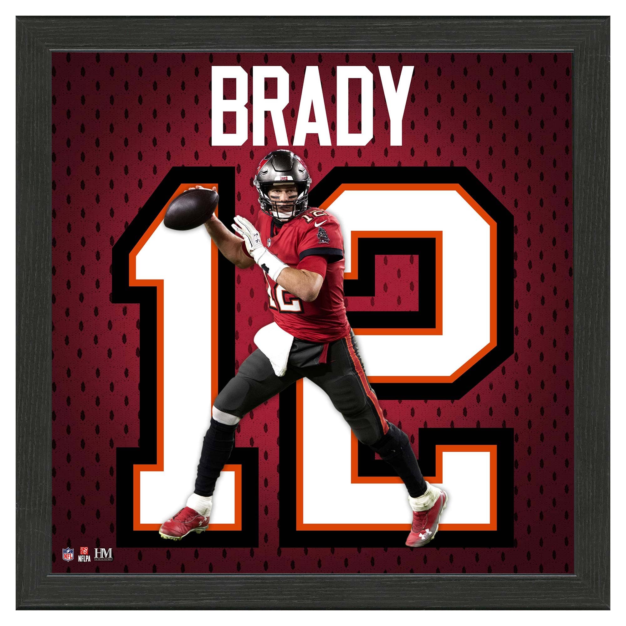 Tom Brady #12 Tampa Bay Buccaneers Impact Jersey Framed NFL Photo