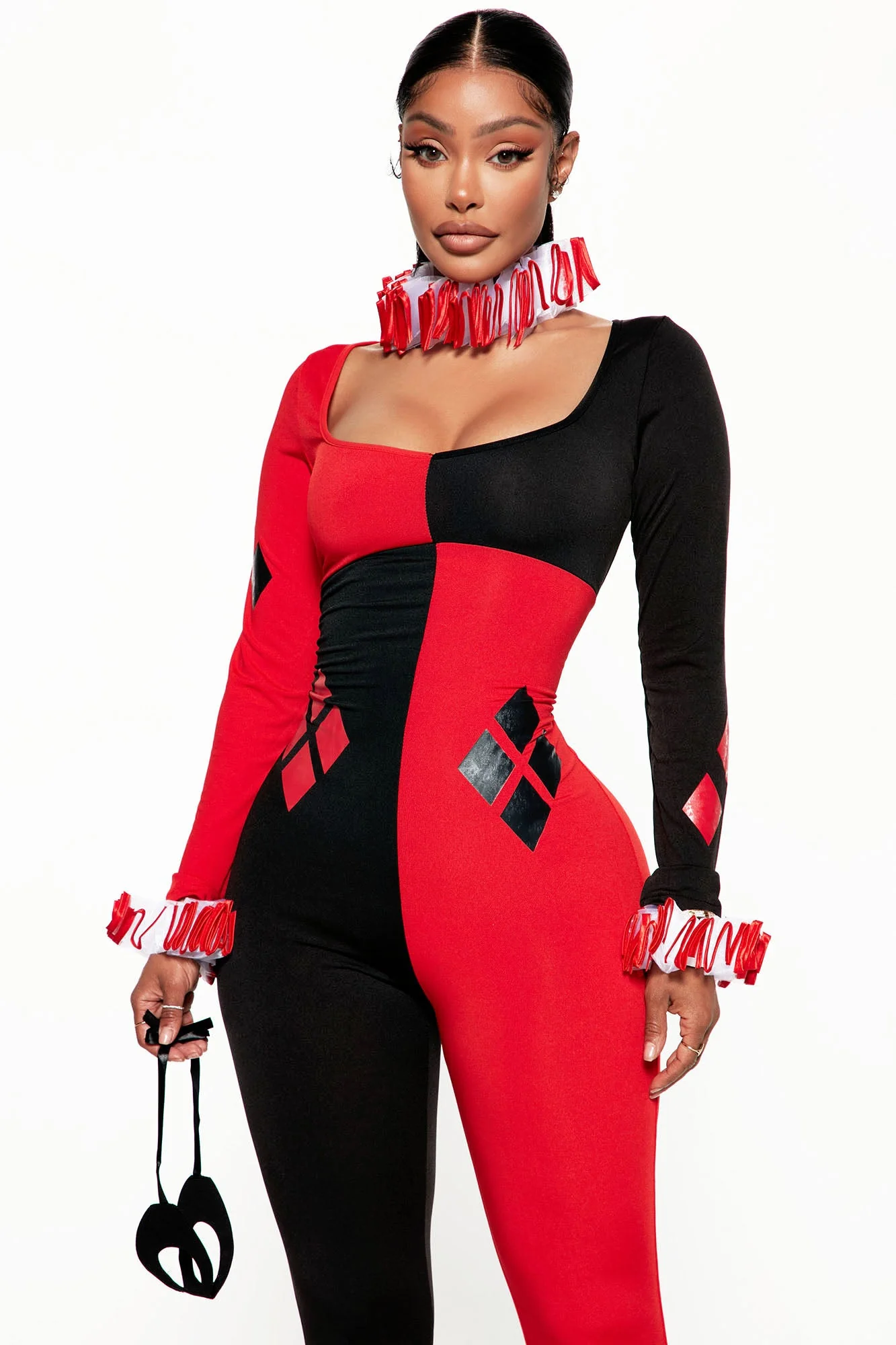 Comic Queen 4 Piece Costume Set - Red/combo
