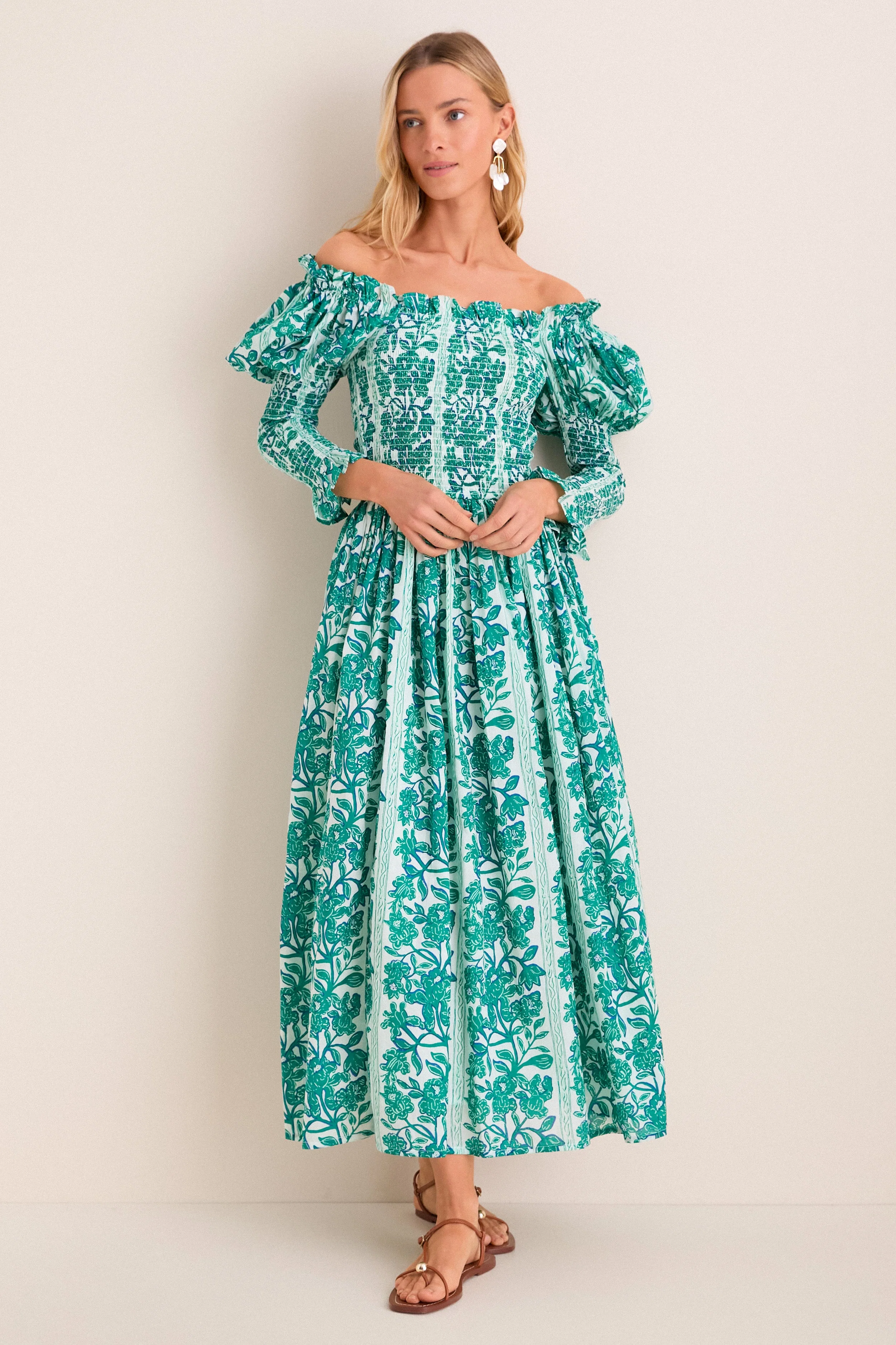 Green Serendipia Jocelyn Maxi Dress