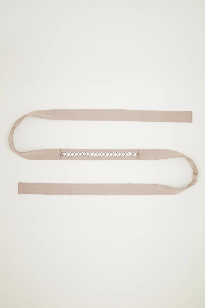 Jewelled belt - BEIGE