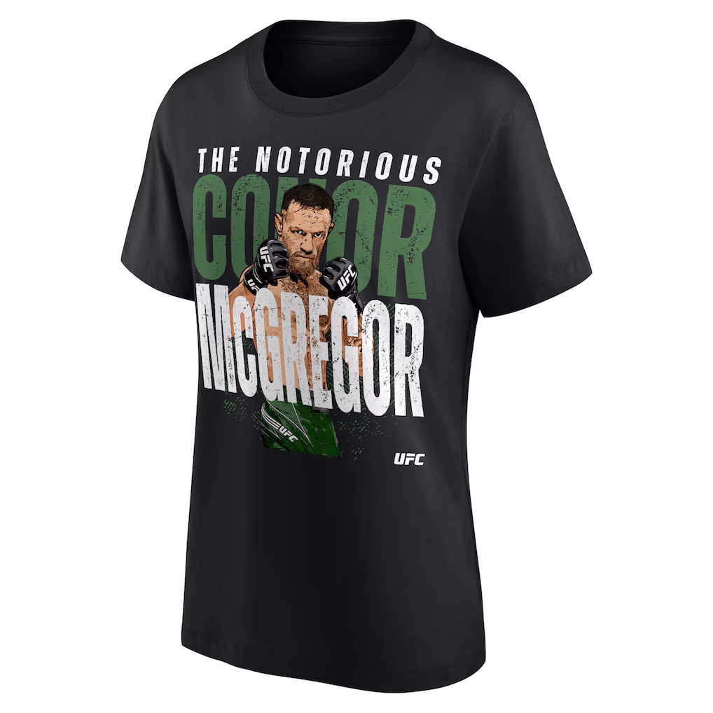 UFC Conor McGregor The Notorious Bold T-Shirt - Black - Womens