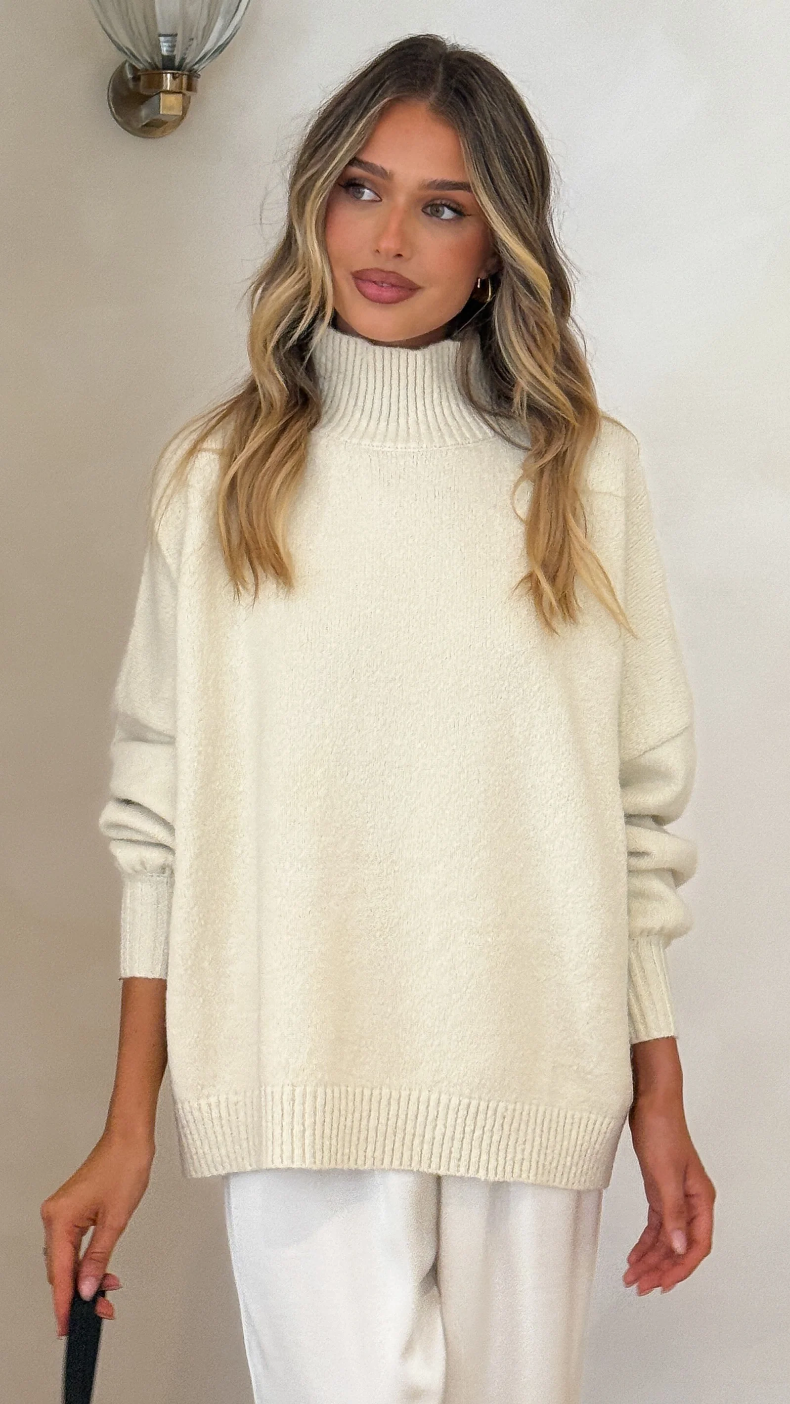 Harita Knitted Sweater - Cream