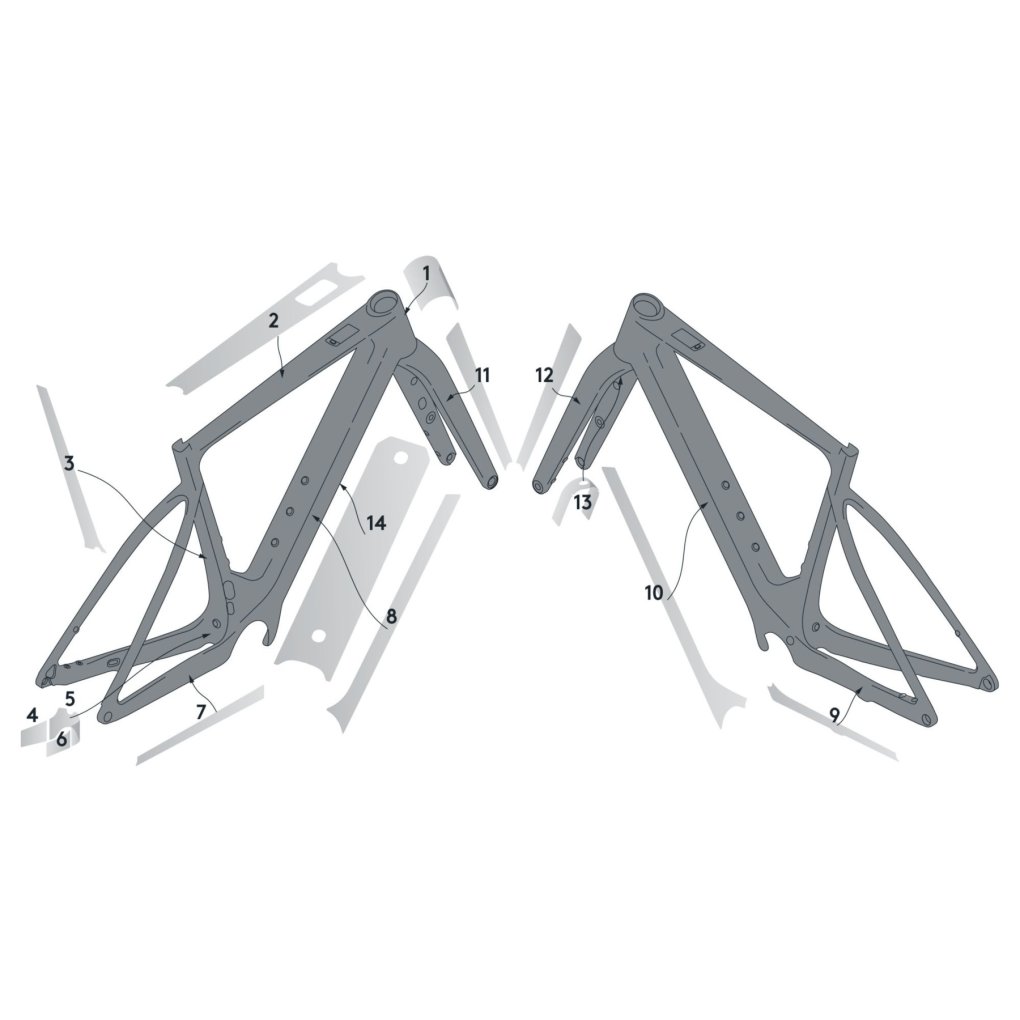 Syncros Frame Protection Kit for Scott Solace e-Ride 2023 - clear gloss