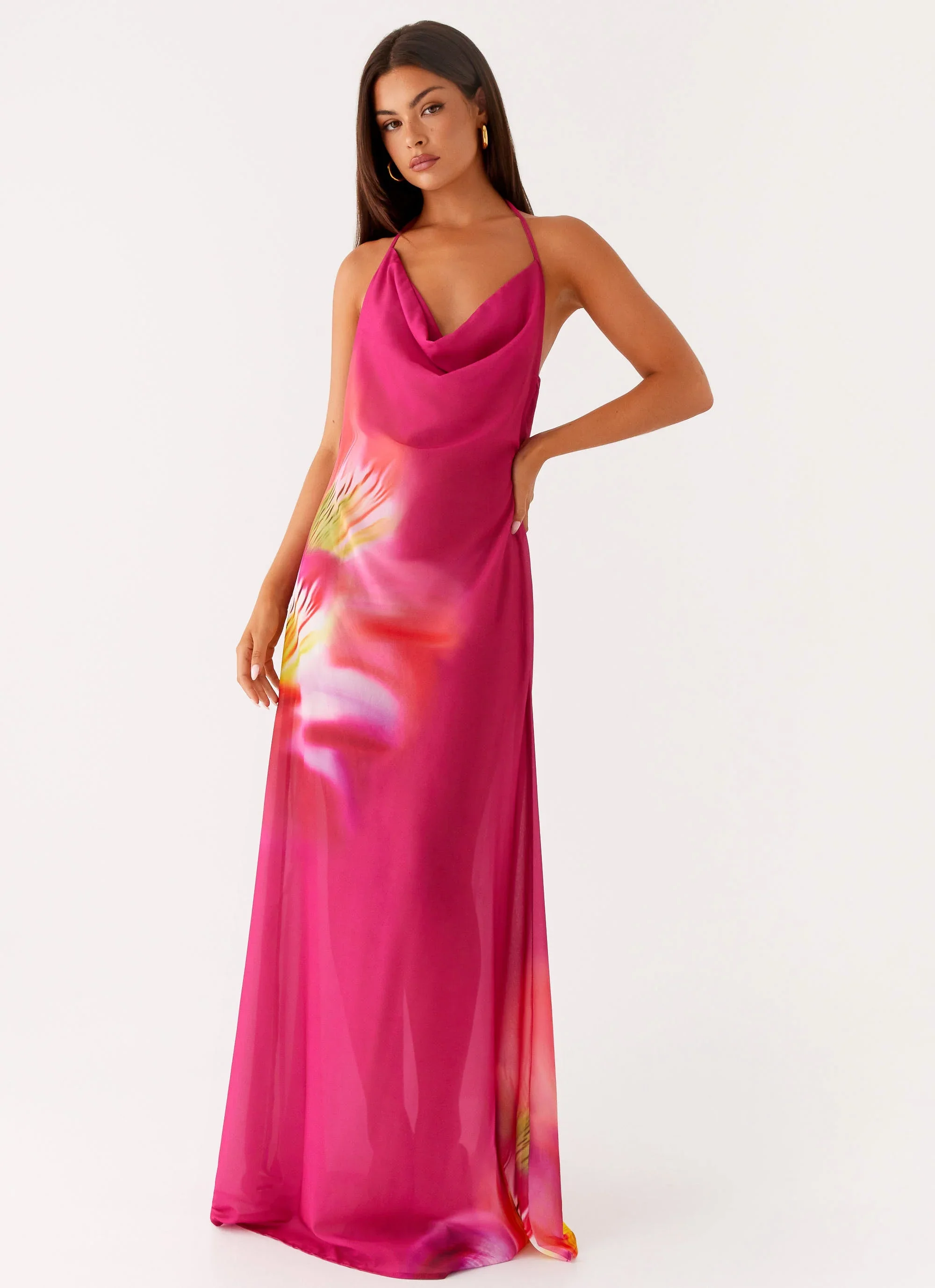 Fantasy Maxi Dress - Pink Tropical