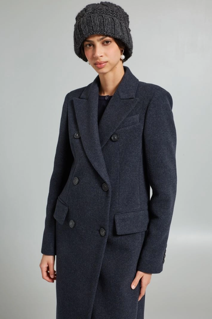 Beanie with pom pom - DARK GREY