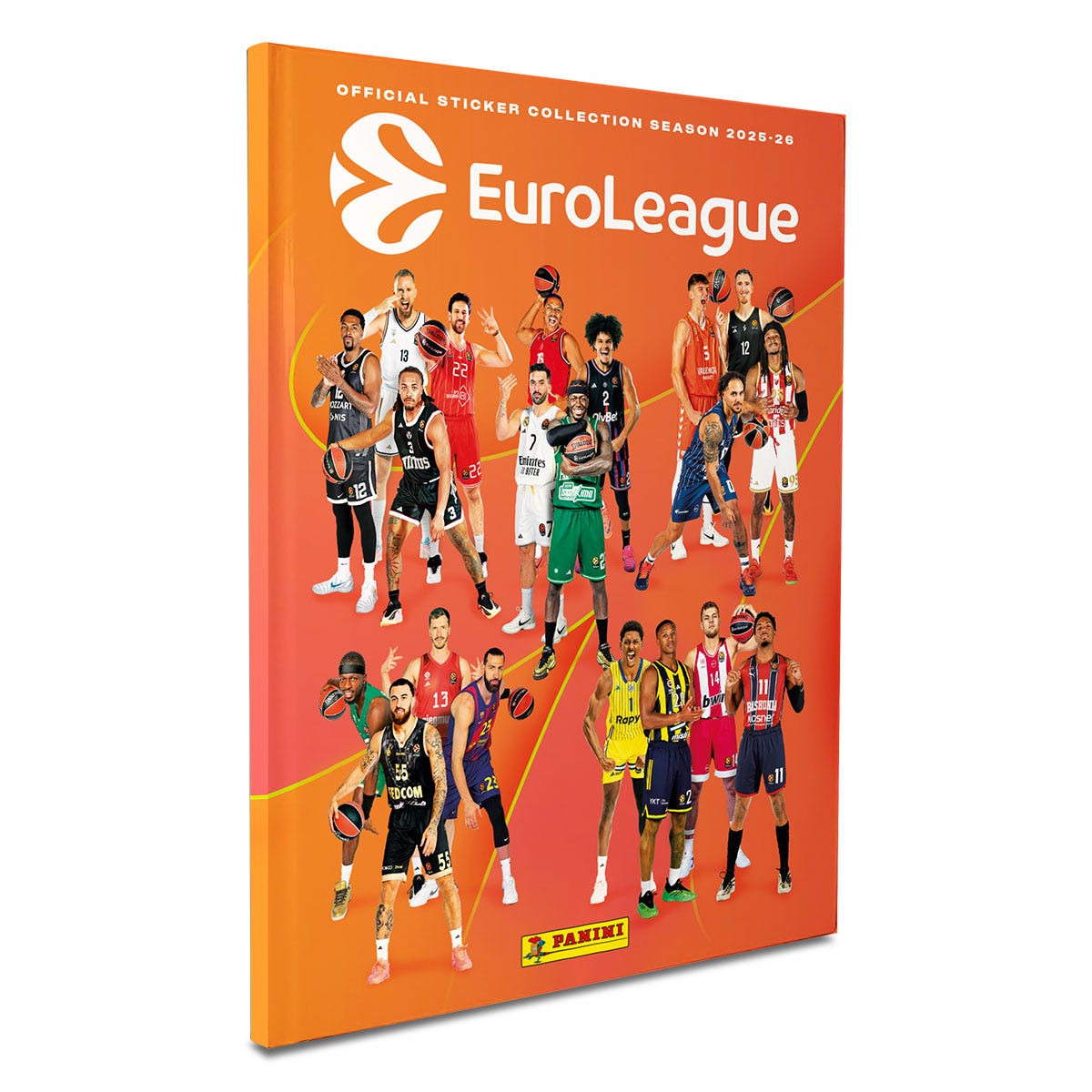 2025-26 EuroLeague Panini Official Sticker Collection - Hard Cover Album +  2 Boxes of 50 packets
