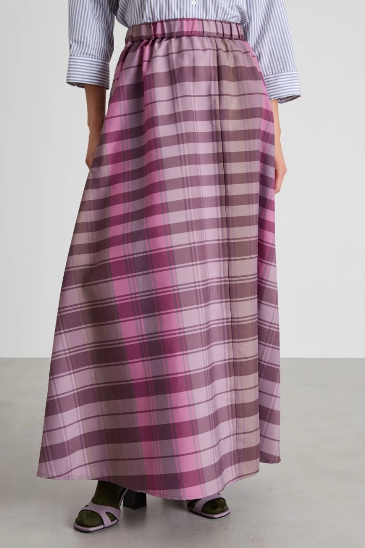 Taffeta maxi skirt - VIOLET
