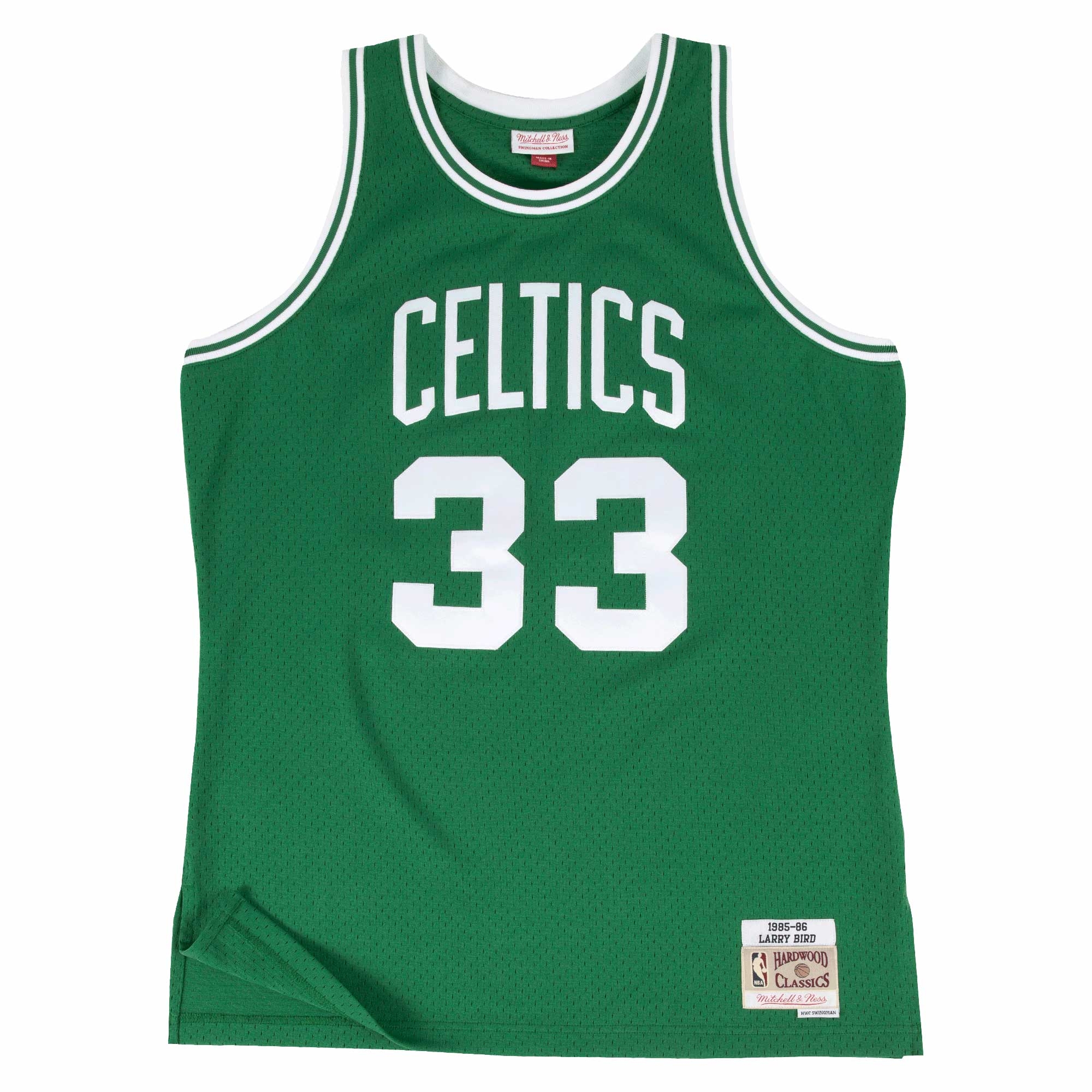 Larry Bird #33 Boston Celtics 1985-86 Mitchell & Ness Swingman NBA Jersey Green