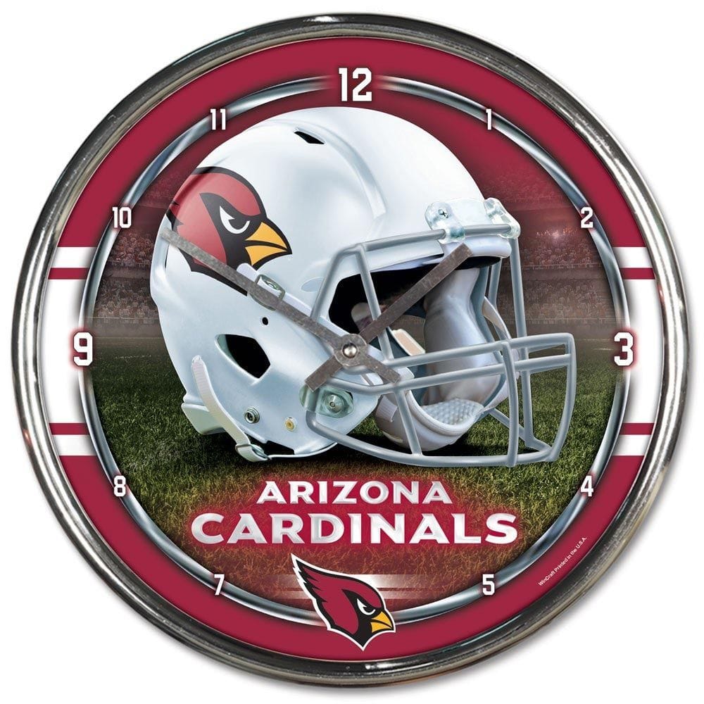 Arizona Cardinals Chrome NFL Wall Clock