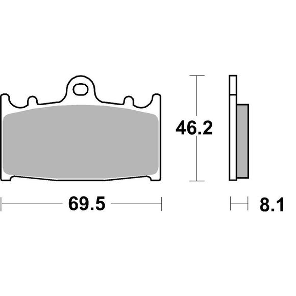 SBS 631HF Organic Front Brake PadsRef: 631HF / 631000
