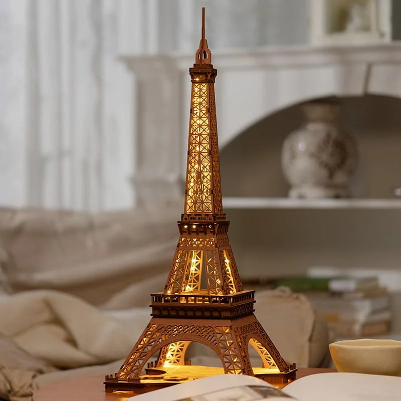 Night of the Eiffel Tower 3D Wooden Puzzle Robotime TGL01