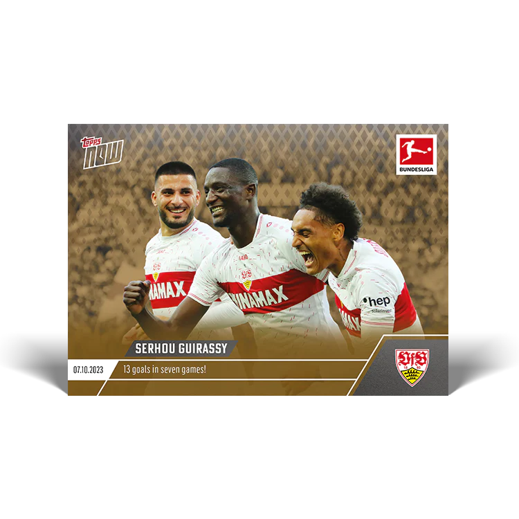 Topps UK - Serhou Guirassy - 13 goals in seven games! - Bundesliga TOPPS NOW® Card #42