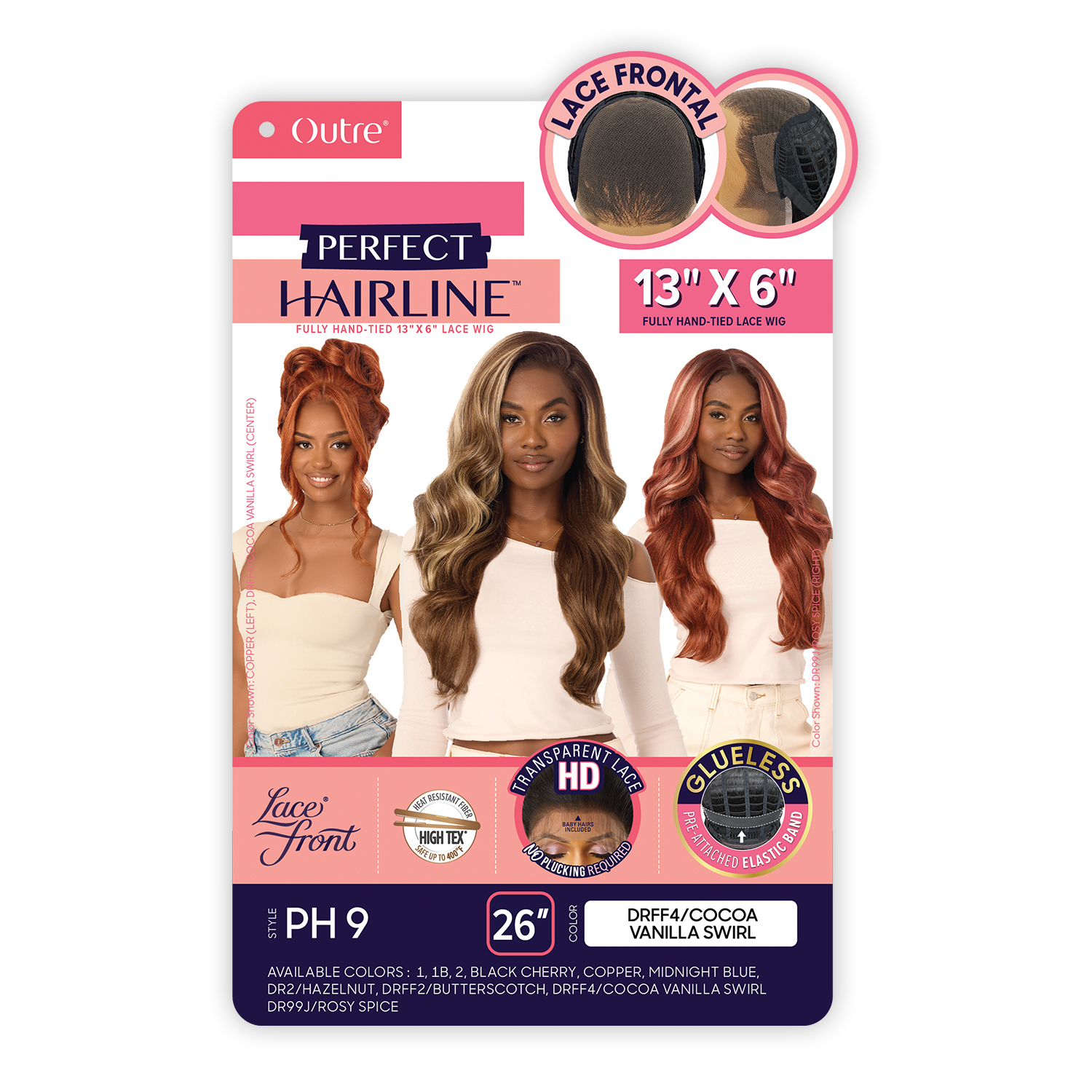 Outre HD Lace Frontal Wig Perfect Hairline Glueless Fully Hand-Tied 13X6 Lace Wig PH 9