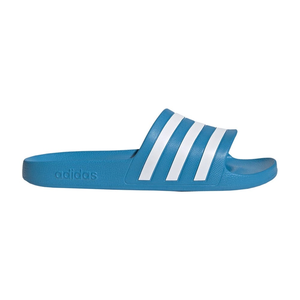 UNISEX BLUE AND WHITE ADIDAS ADILETTE AQUA SLIDES