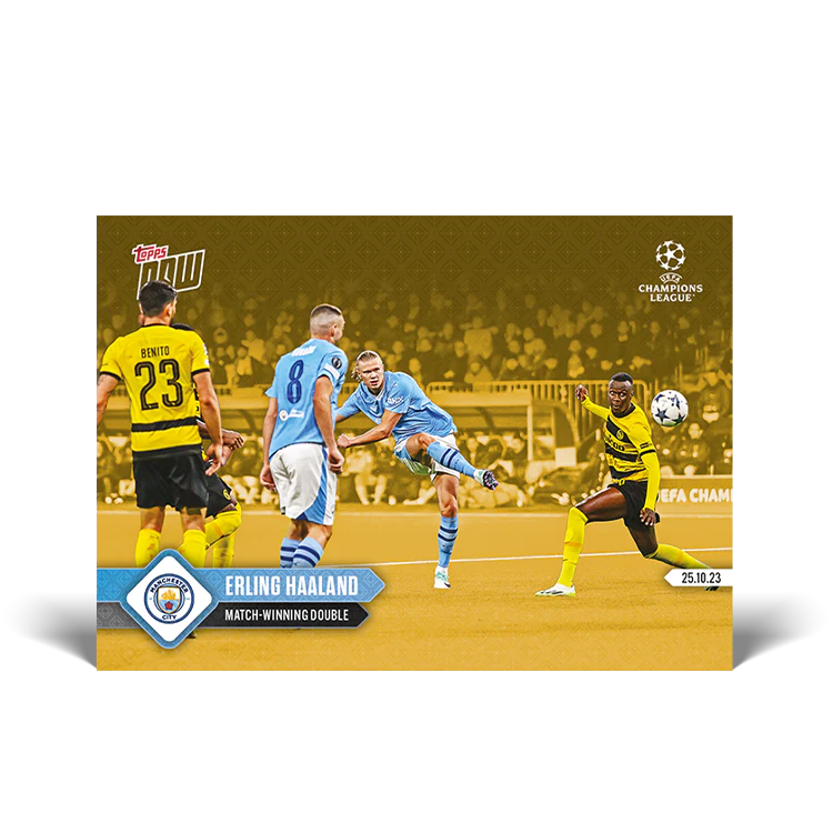 Topps UK - Erling Haaland - Match-winning double - UCL TOPPS NOW® Card #47