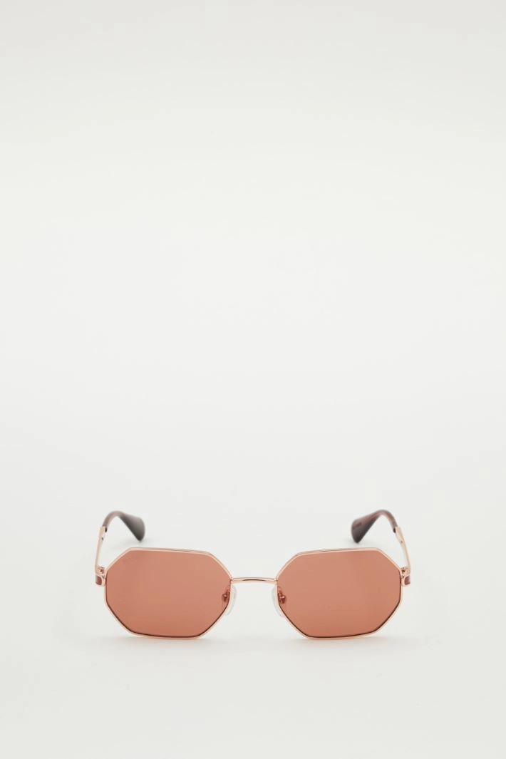 Geometric metal sunglasses - TERRACOTTA