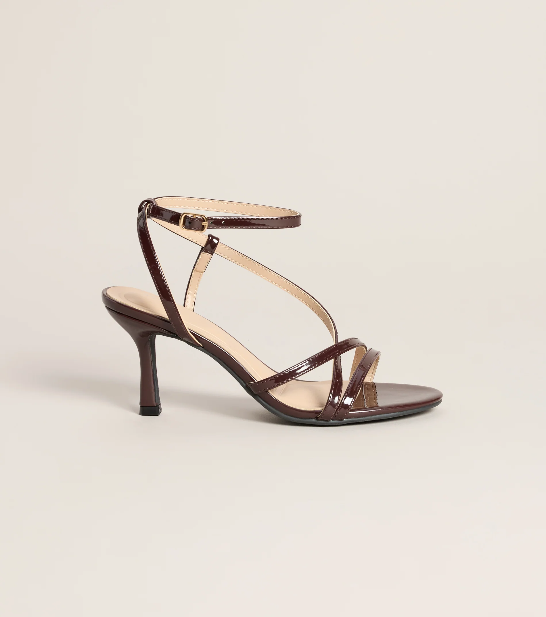 Pretty Little Plans Strappy Kitten Heels