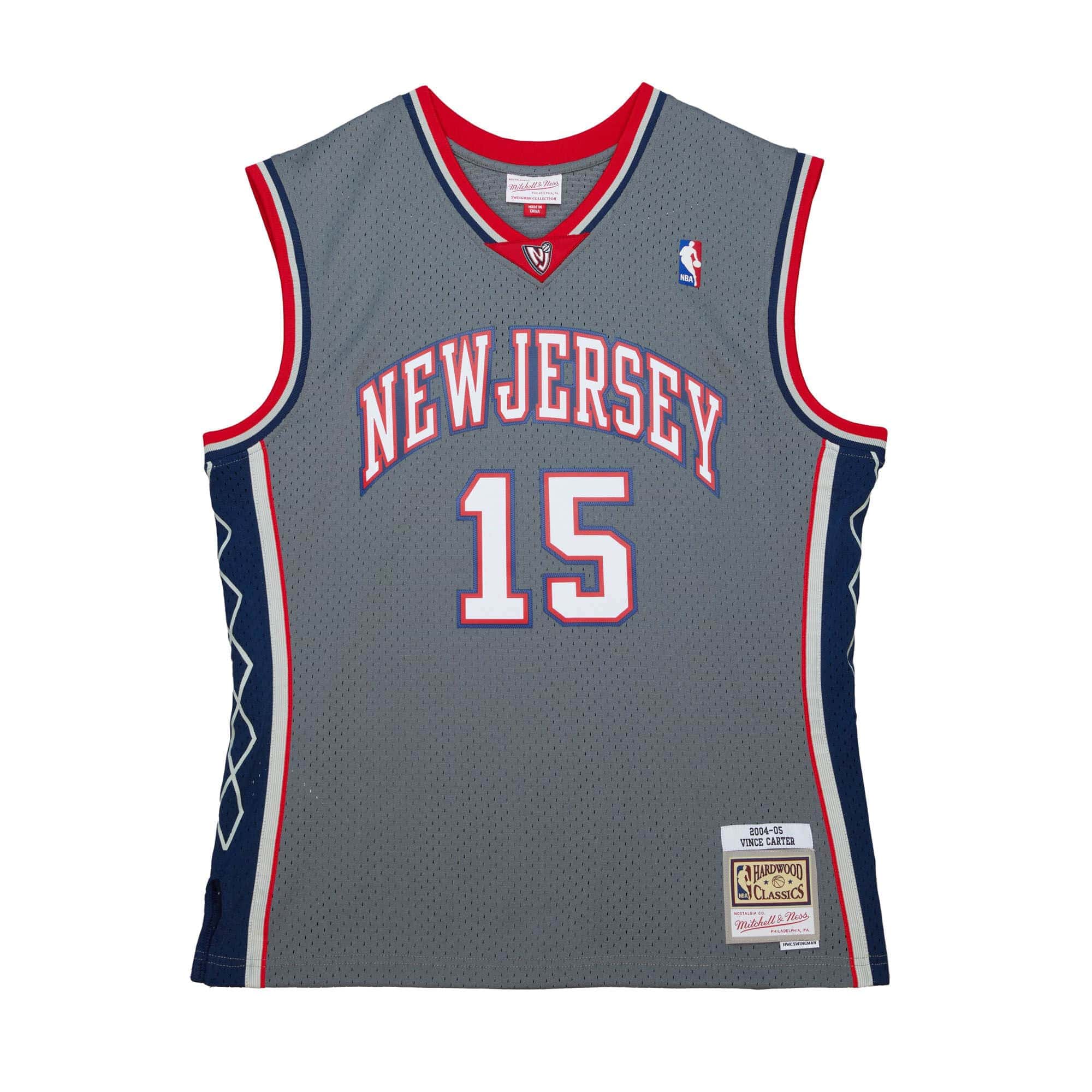 Vince Carter #15 New Jersey Nets 2004-05 Mitchell & Ness Alternate Swingman NBA Jersey Grey