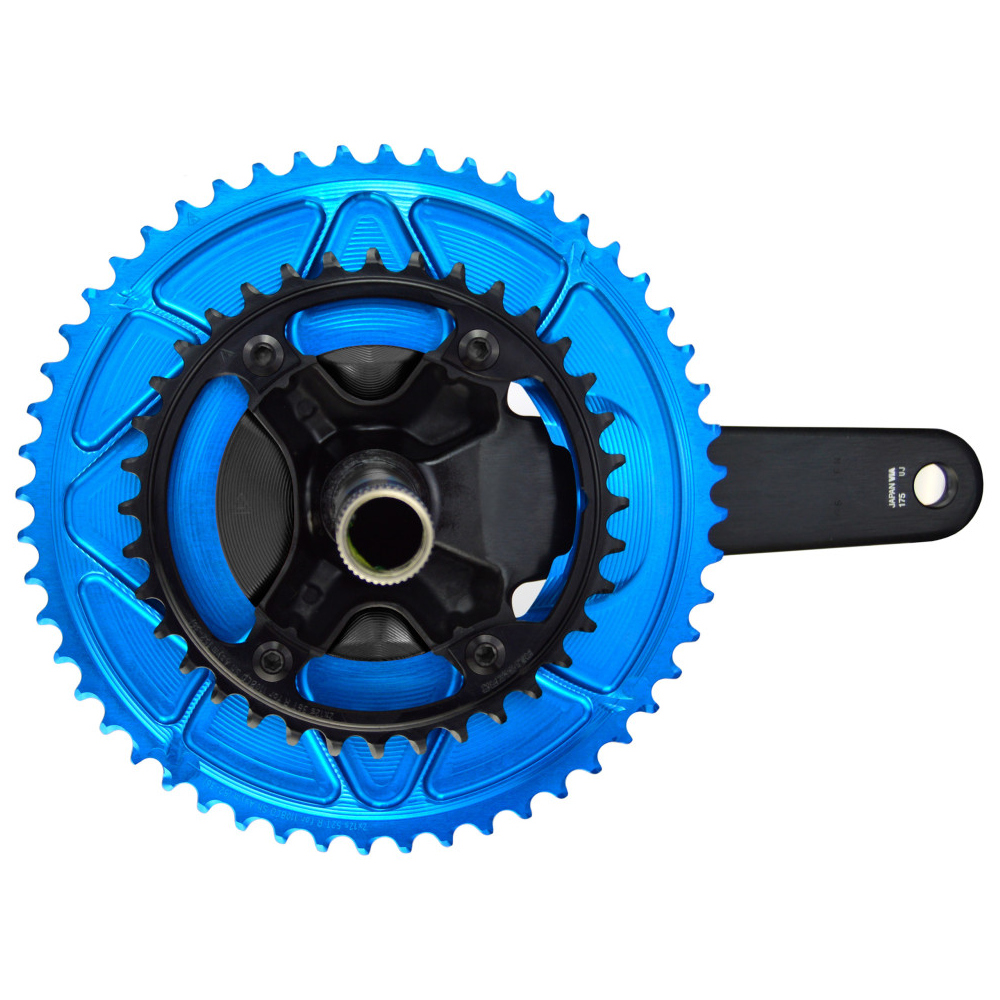 Alugear Chainring  - Road | 4x BCD 110 (Shimano Asymmetric / inside) | 2x 12s - round | black