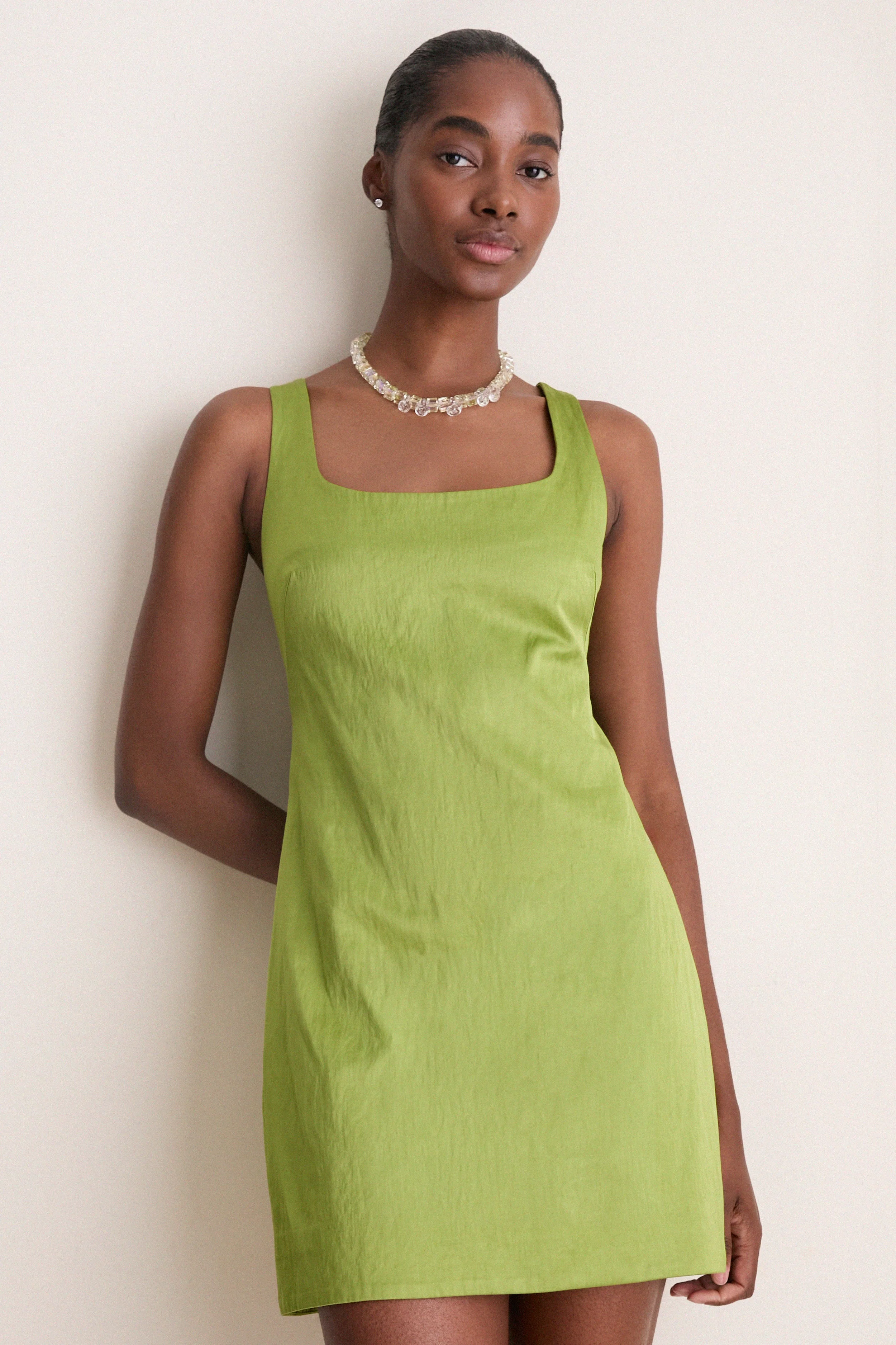 Meadow Green Faye Mini Dress