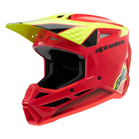 Alpinestars SUPERTECH S-M3 cross helmet - FRAY - CHILDREN - Red / YellowRef: AP3391