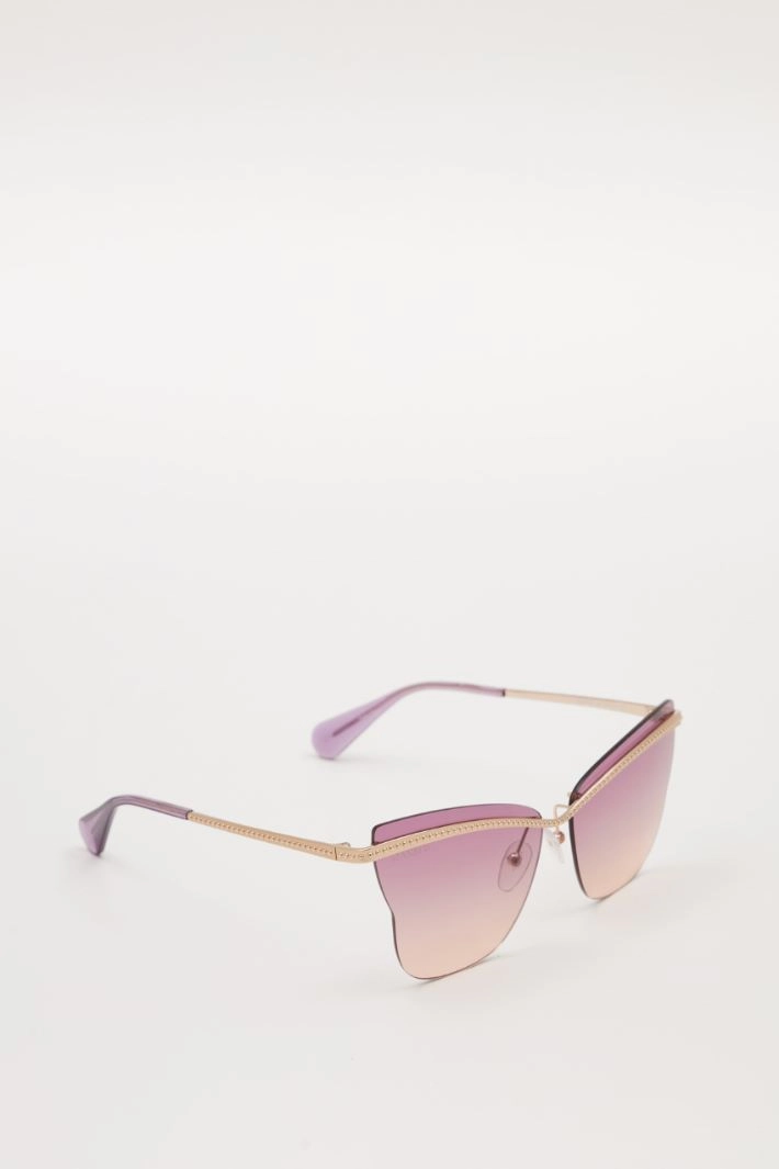 Butterfly glasses with studs - LILAC GOLD