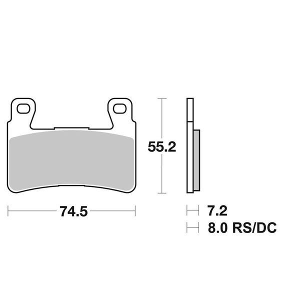SBS 734DC Racing carbon front brake padsRef: 734DC / 734060