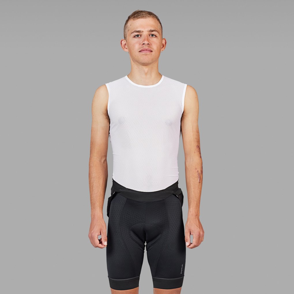 GripGrab Ultralight Mesh Sleeveless Baselayer Men - White