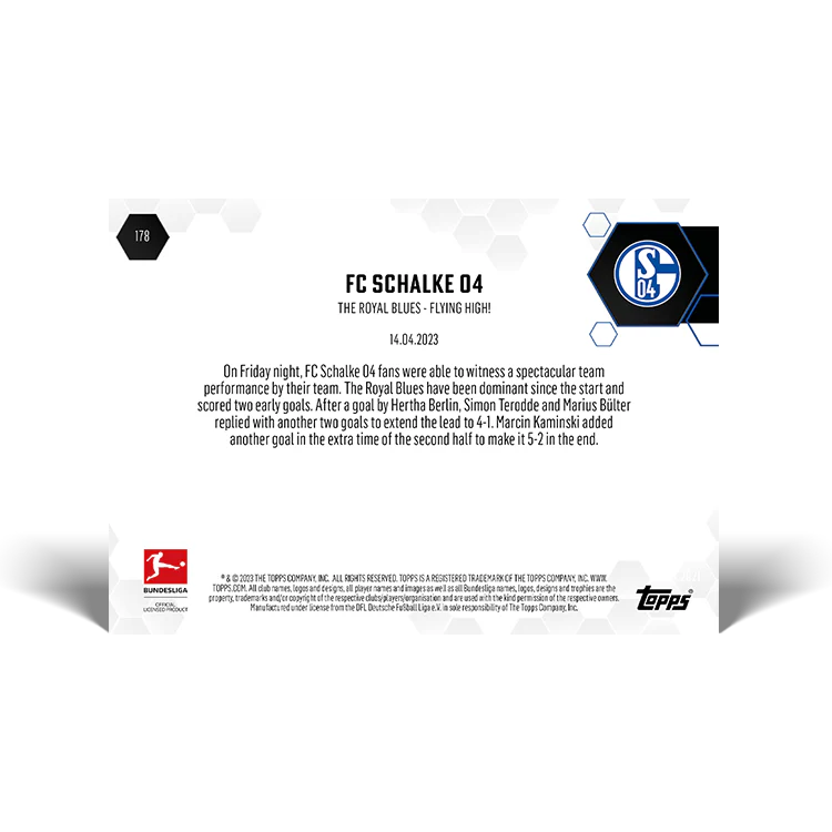 Topps UK - 6 Cards Bundle - Bundesliga TOPPS NOW® #178-183
