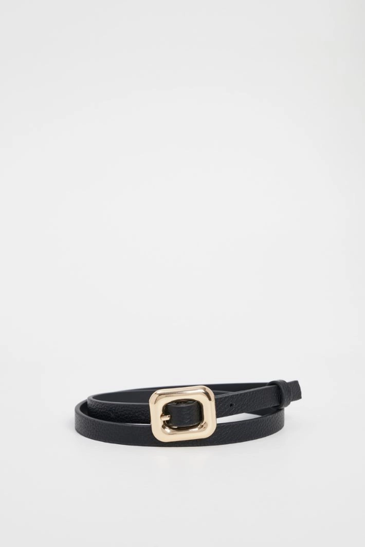 Thin coated belt - BLACK