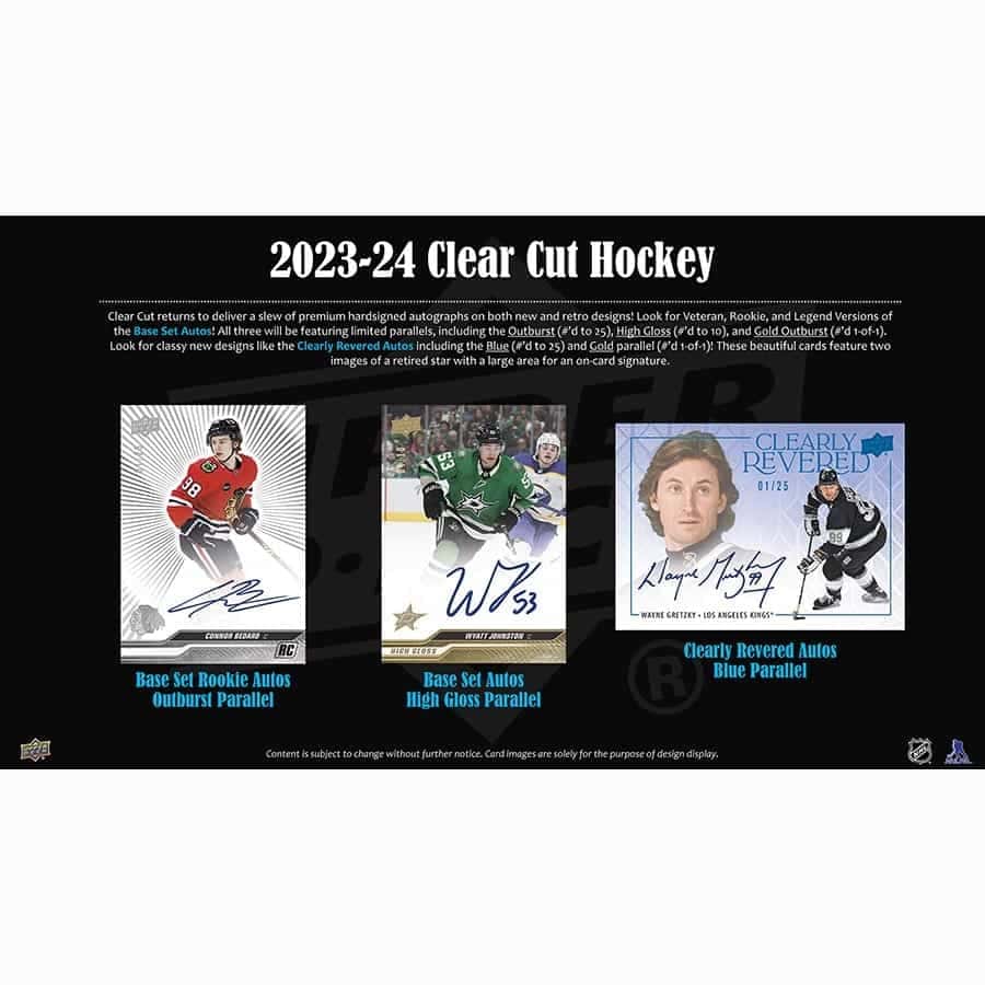 2023/24 Upper Deck Clear Cut Hockey NHL Hobby Box
