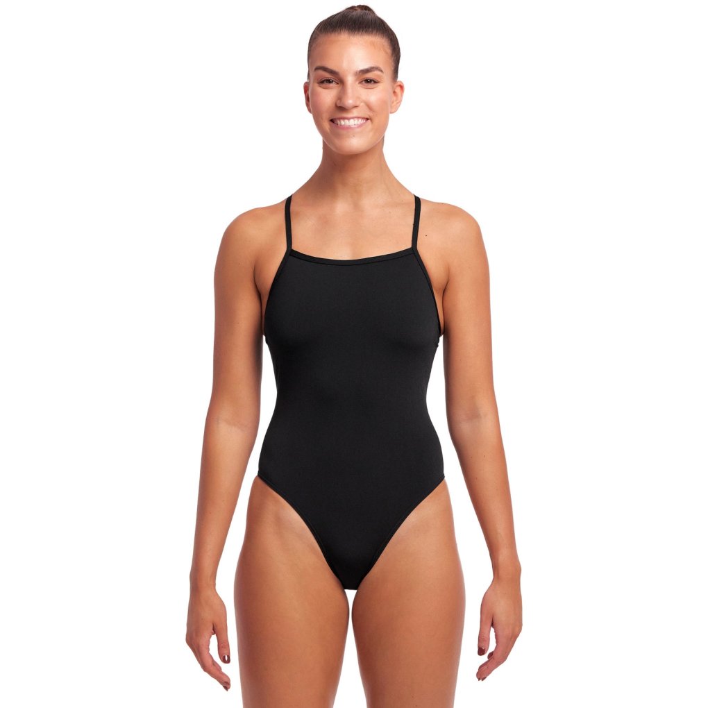 Funkita Tie Me Tight Eco One Piece Swimsuit Women - Still Black