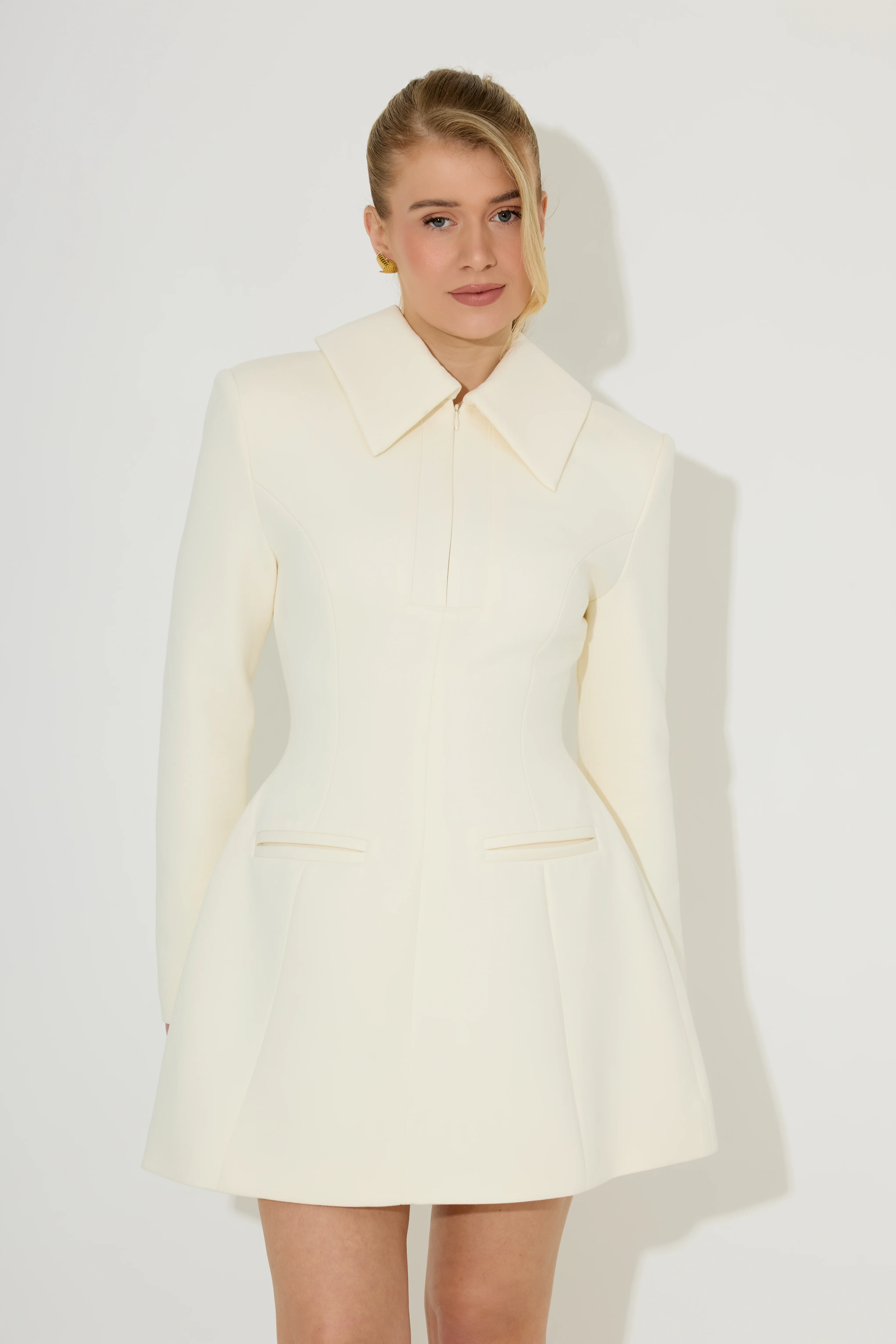 Zip Detail Mini Dress